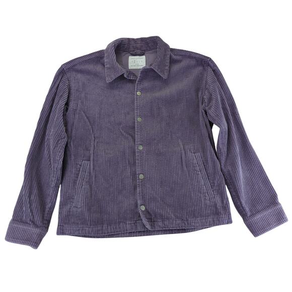 Urban‎ Outfitters Purple Corduroy Jacket Button Front Women's Small 100% Cotton - Picture 1 of 8
